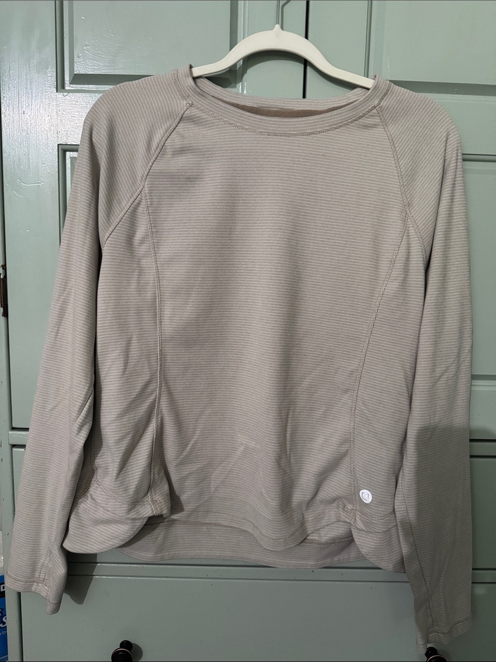 Avalanche Women's Long Sleeve Ribbed Crew Top - Taupe